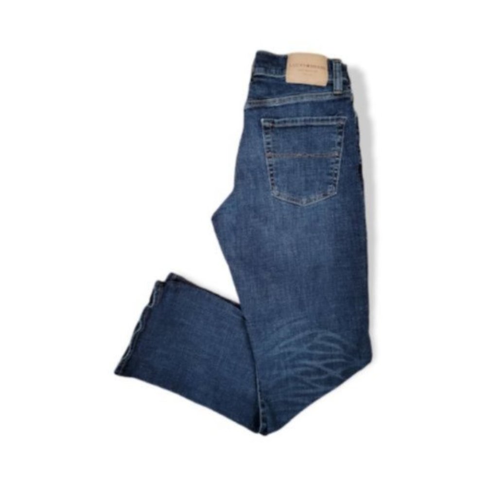 Lucky Brand Women's Denim Blue 99 % Cotton Straight Leg Jeans Size 30/30